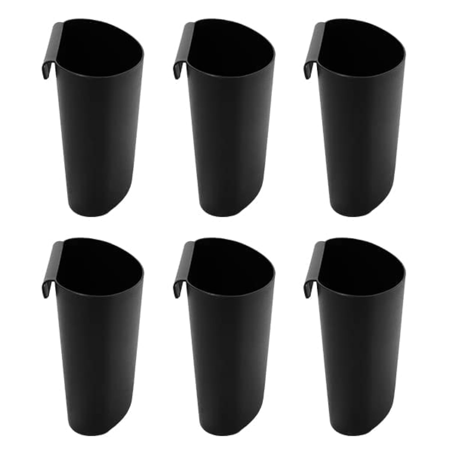 JAKAGO Hanging Cups For Storage Trolley & Cutlery Rack, 6-Pack Small Hanging Cup Holder, Multifunctional Removable Storage Cart Accessories (Black) — image 1