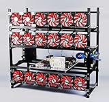 Mining Rig Frame - Aluminum Open Air 19 GPU EthereumMining Rig Rack Motherboard Bracket Stackable...