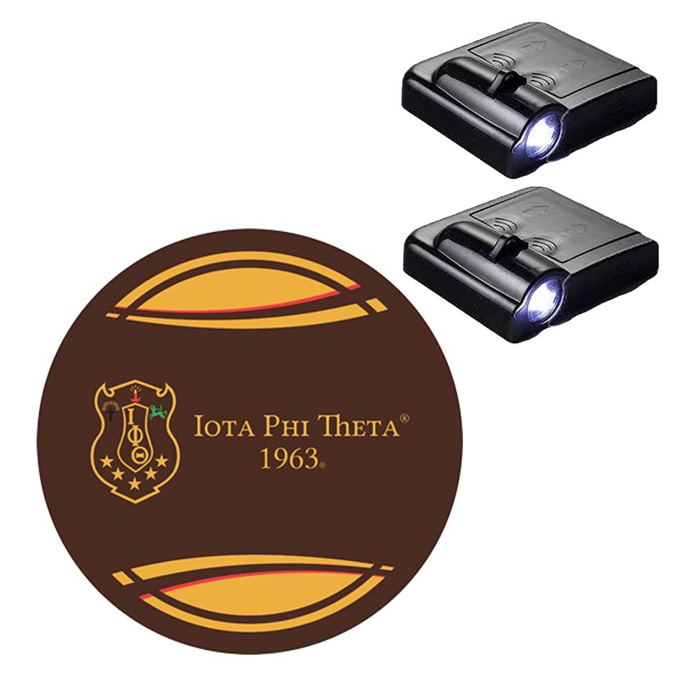 Iota Phi Theta Fraternity Car Door LED Projector Light (Set of 2) Wireless