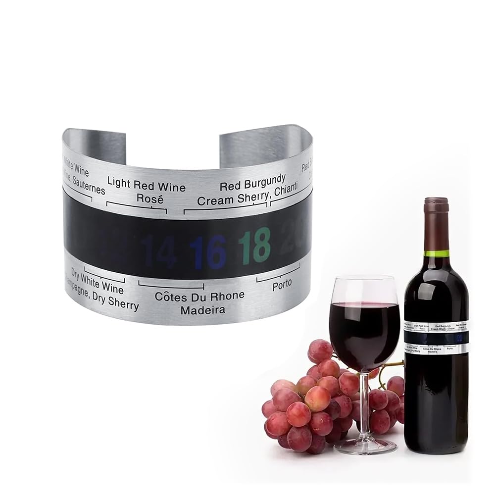 Termometro Da Polso Per Vino In Acciaio - Display LCD Per Bottiglia Birra E Vino - Foto 8