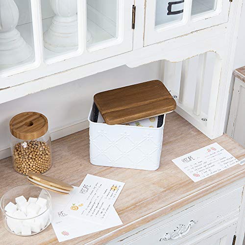 NIKKY-HOME-4×6-Kitchen-Metal-Recipe-Organization-Box-with-Cards-and-Dividers-Floral-Embossing-Pattern NIKKY HOME 4×6 Kitchen Metal Recipe Organization Box with Cards and Dividers Floral Embossing Pattern