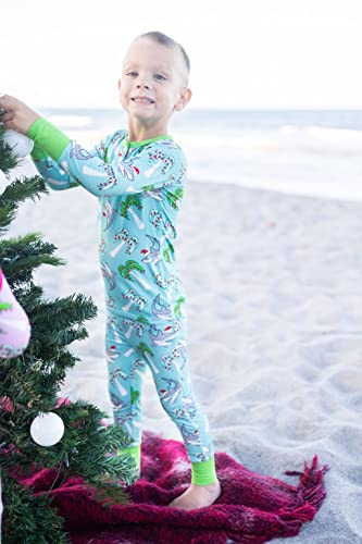 Jawlly Two Piece Christmas Pajama Set for Toddlers, made with Viscose from Bamboo and Spandex4