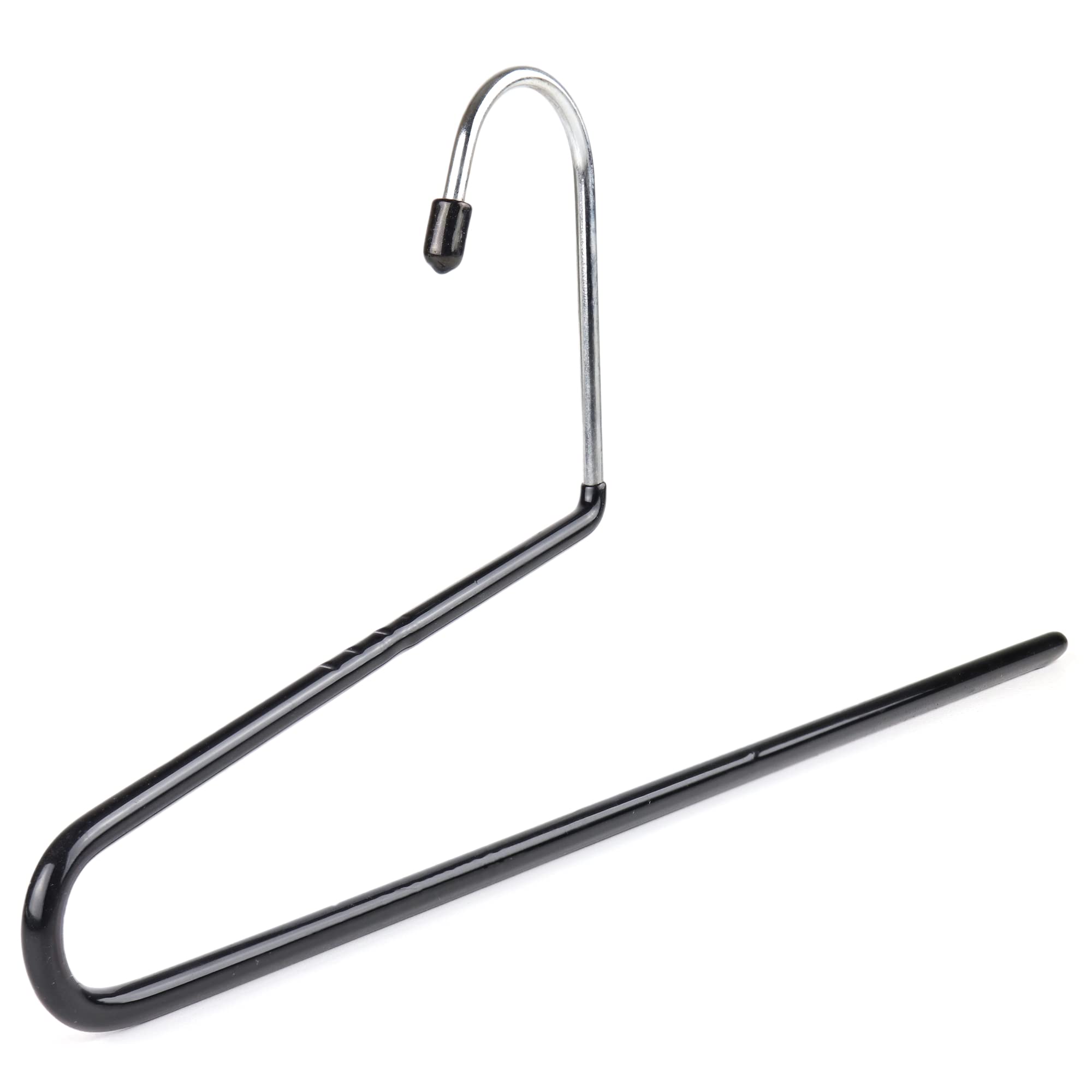 The Hanger Store 20 Non-Slip Trouser Bar Clothes Hangers, Metal with Rubber Coating