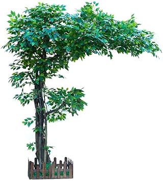 Artificial Banyan Tree, Real Wood Stems with Lifelike Leaves,Ideal for Housewarming Gifts, Hotels, Parks, and Offices