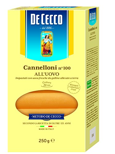 De Cecco Pâtes aux oeufs Cannelloni 250gr - Lot de