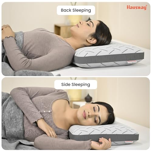 Image of Ventilated Cooling Gel Memory Foam Pillow Queen Size - 4.5 Inch Thick | 2 Years Warranty | with Removable Washable Cover - Pack of 1