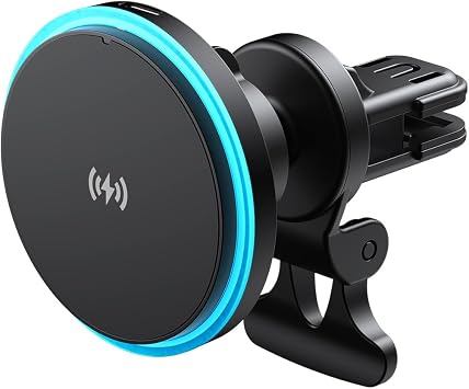 MAG Wireless 15W kablosuz h zl   arj, MagSafe Uyumlu M knat sl  Ara   i Telefon Tutucu ve  arj