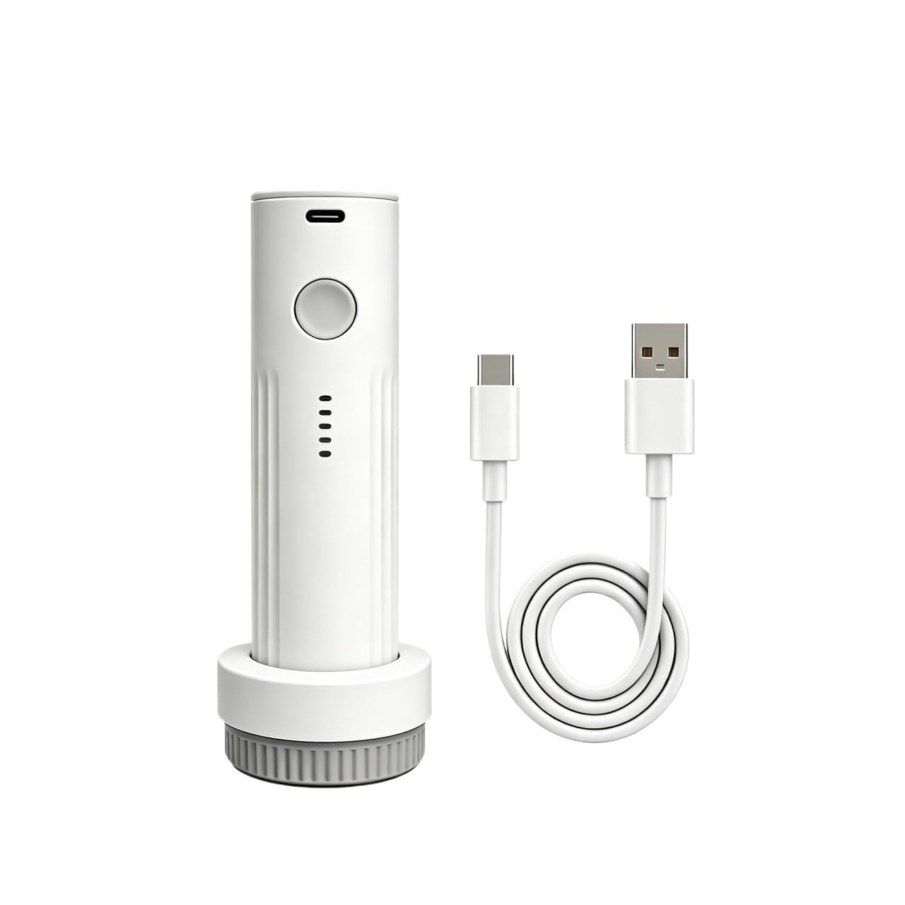 USB Rechargeable Portable Travel Vacuum Pump for Luggage Storage Bags(White)