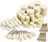 Felt Polishing Pad Set Wool Buffing Wheels Point & Mandrel Kit Shank Rotary Tools Accessories for Dremel