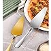 Cake Pie Server Spatula, 2-Pack Stainless Steel Pizza Pastry Cake Slicer Server Set, Cake Cutter with Serrated Edges for Kitchen, Restaurants, Wedding, Birthdays and Parties(Silver & Gold)