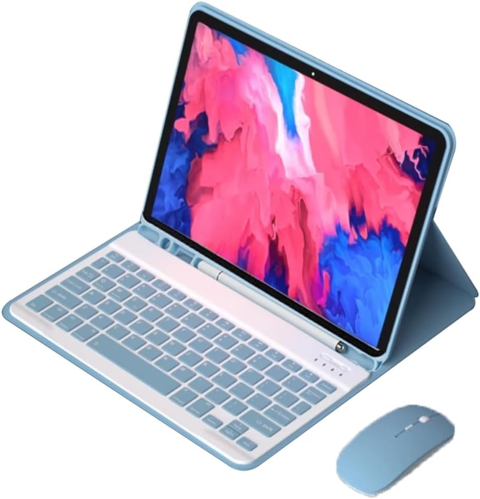 Lemore Wireless Keyboard for Samsung Galaxy Tab S6 Lite 10.4'' 2022/2020 SM-P610/P615/P613/P619, Keyboard Case with Pen Holder, Detachable Wireless Tablet Keyboard + Mouse (Blue)