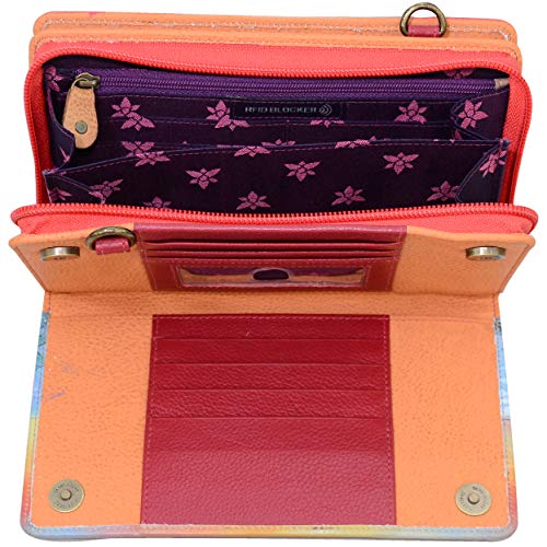 Image of Anuschka Women's Hand-Painted Genuine Leather RFID Blocking Organiser Wallet - Guiding Light