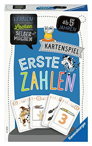Ravensburger 80658 - Lernen Lachen Selbermachen: Erste Zahlen, Kinderspiel ab 5 Jahren, Lernspiel für 2-4 Spieler, Kartenspiel