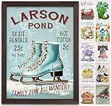 Farmhouse Wall Decor for your Home - 12x16 Rustic Wood Frame with 14 Interchangeable Sayings for the 4 Seasons, Christmas, Easter, Thanksgiving & July 4