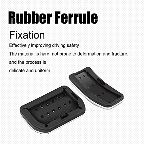 Deemars Auto Aluminum Pedal Covers, Non-Slip Foot Pedals Pads, Brake Accelerator Pedal Covers Aluminum Car Accessories Suitable For Model 3/Y Foot Pedal Pad Replacement (Sliver) #TOP3