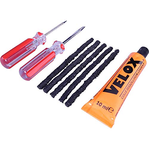 Velox Cycling Tubeless Puncture Repair Kit with Plugs, Black - Image 2