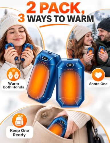Image of Hand Warmers Rechargeable 2 Pack, Reusable Handwarmers Portable