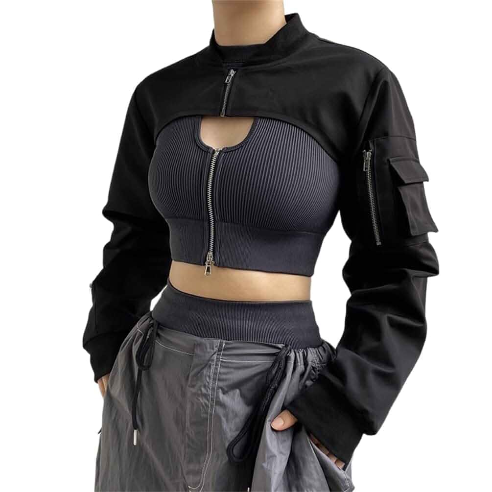 Sup-Coente Goth Fashion Crop Top Jacket for Women | Goth Fashion Crop Top Jacket for Women