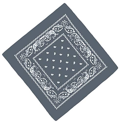 Unbekannt Bandana Kopftuch Halstuch Nickituch Biker Tuch Motorad Tuch verschied. Farben Paisley Muster, Grau, ...