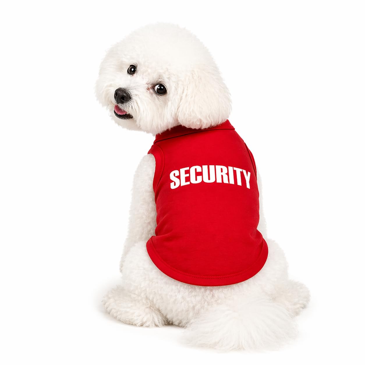 Chemise de sécurité pour chien rouge pour des balades sereines en forêt