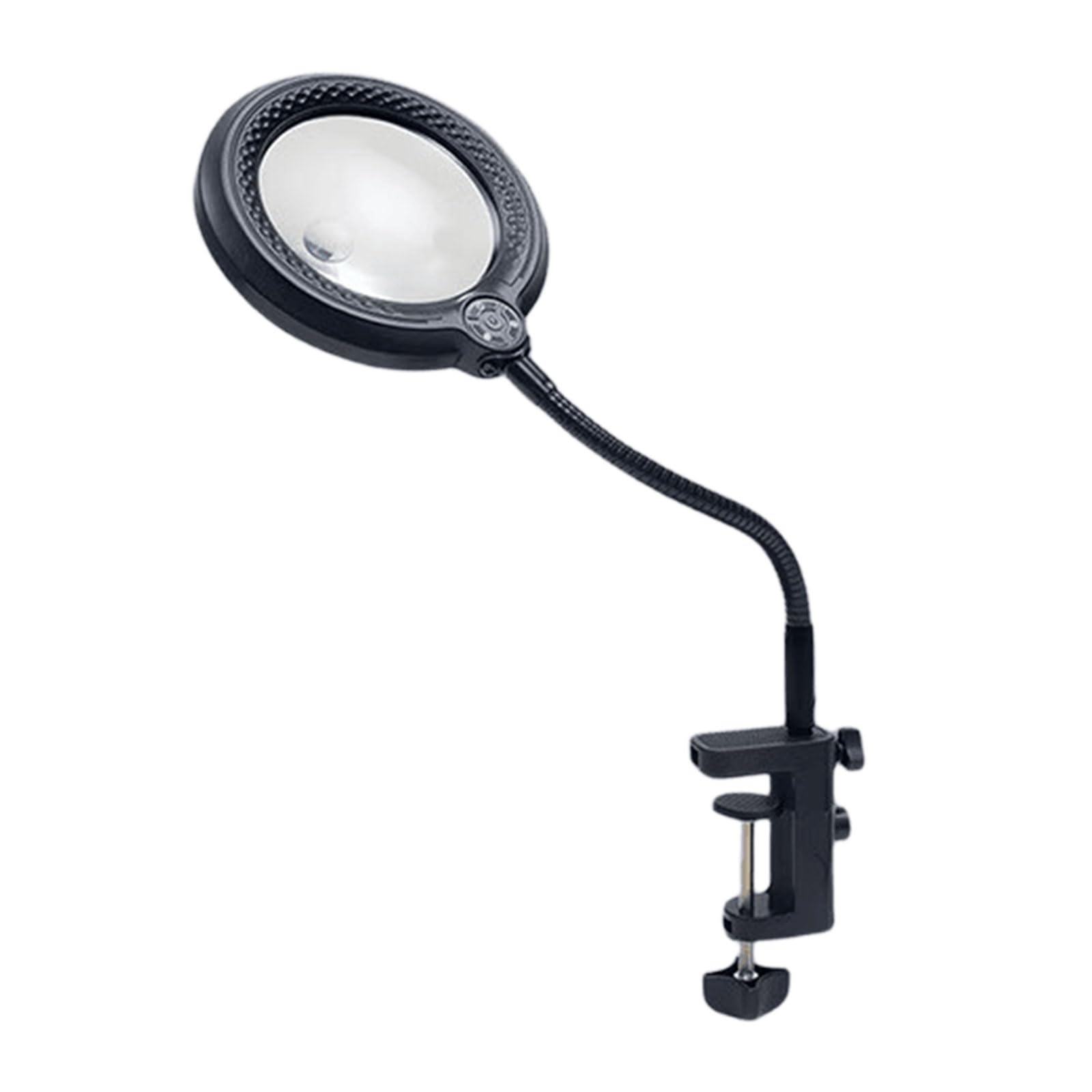 LED Illuminates Desktop Clamps Magnifiers with 5 Lighting Mode & 10X Magnification for Reading Repair Craft Work Gift Adjustable Desk Grip Enlarger