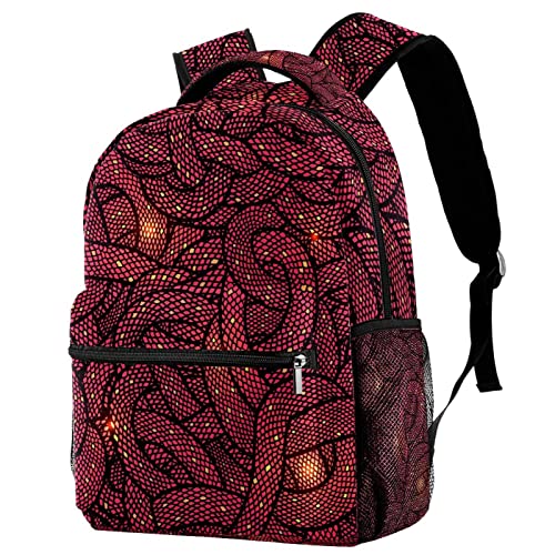 Sac à dos en peau de serpent pour ordinateur et voyage mixte