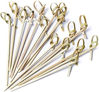 PuTwo Cocktail Sticks 200 Pack Japaneses Style Bamboo Toothpicks for Nibbles Sandwich Appetisers