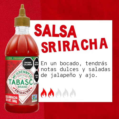 Image of TABASCO Brand Sriracha Sauce, Medium Hot Sauce, Easy-to-Squeeze Bottle, Thai-Style with Louisiana Twist, Rich & Bold Flavor, Great on Stir-Fry, Teriyaki, & More, 20 Oz (Pack of 2)