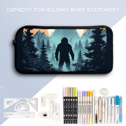 Sasquatch Bigfoot Backpack Adjustable Shoulder Daypack Laptop Bag with Lunch Box and Pencil Case 3 in 1 Set4