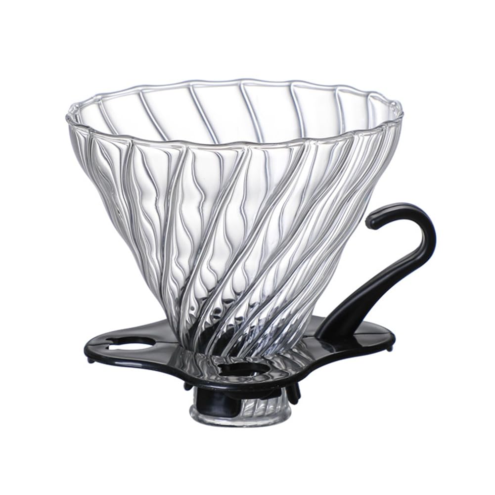 CTRLZS Pour over Coffee Dripper Coffee Filter for 1-4 Cups Reusable Coffee Maker Heat- Glass Coffee Cone