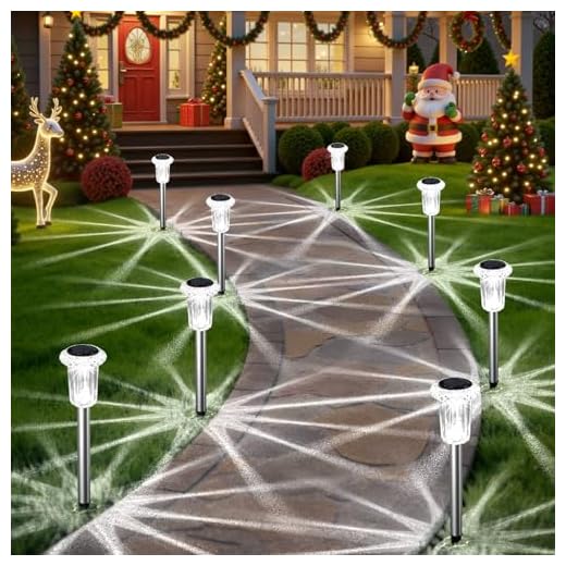 Eyrosa Stainless Solar Stake Lights 10-Pack