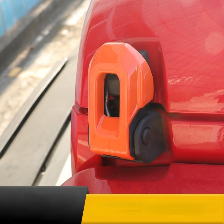 Auto Accessories Hood Decoration Compatible with Jeep Wrangler 2007 2008 2009 2010 2011 2012 2013 2014 2015 2016 2017 2018 2019 2020 2021 Modified Hood Hitch Plastic Decorative Cover (Orange)