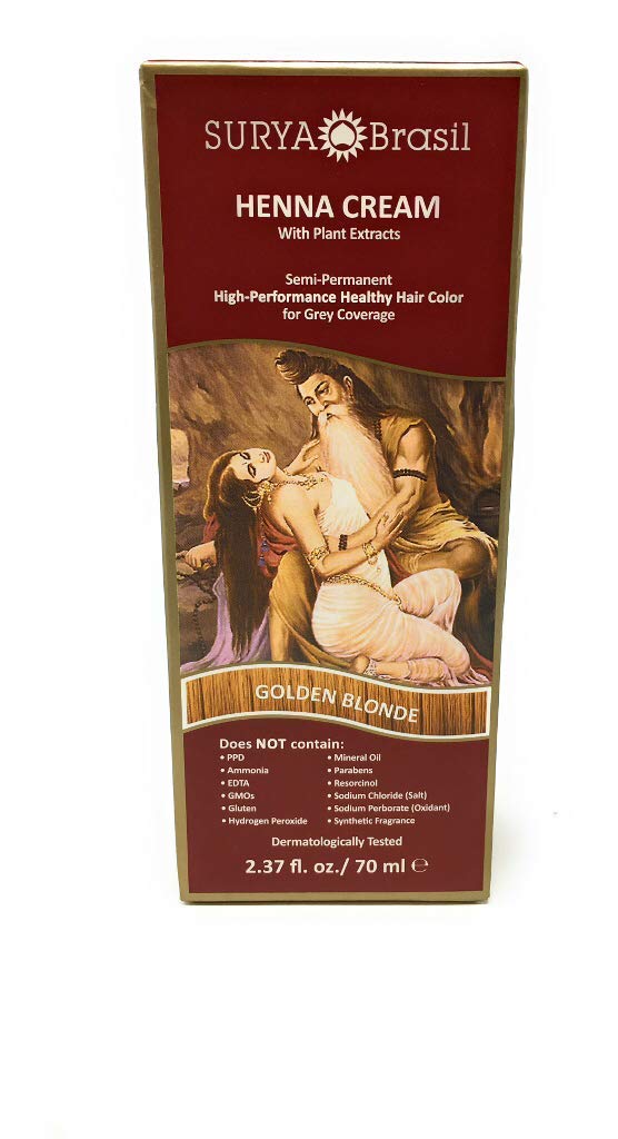 SURYA BRASIL Golden Blonde Henna Cream, 2.37 FZ