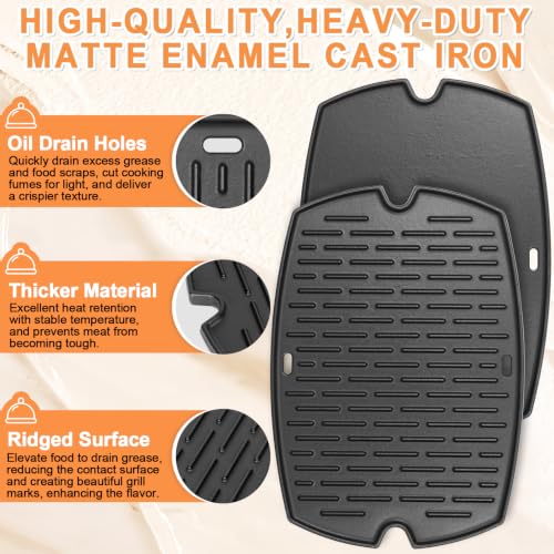 Image of 7582 Griddle Insert for Weber Q Griddle Parts Q1200 Q1000 Q1400 Q100 Q120 Q140 Grill Replacement 65810 7644 65465 Weber Baby Q Accessories 50060001 50060301 386001 386002 Q Grill Parts, Cast Iron