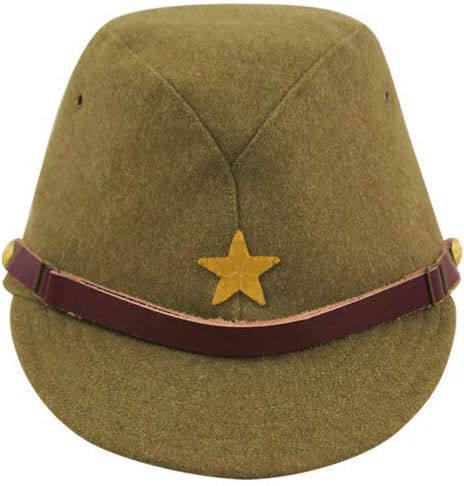 militaryharbor WWII Japanese IJA Army EM Field Cap Wool Yellowish Brown