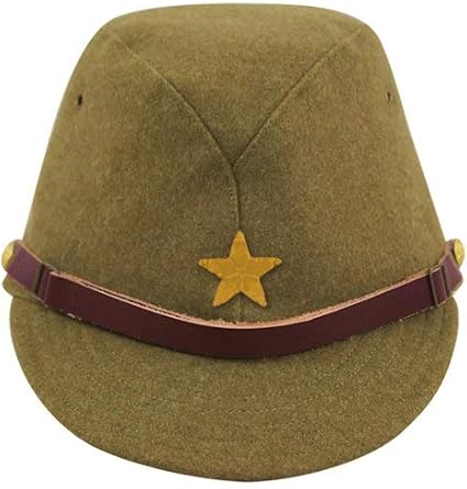 militaryharbor WWII Japanese IJA Army EM Field Cap Wool Yellowish Brown