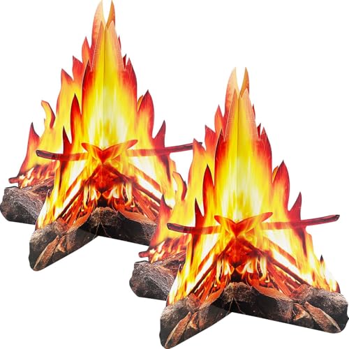 Tatuo 12 Zoll Hohe Künstliche Feuer Gefälschte Flamme Papier 3D Dekorative Pappe...