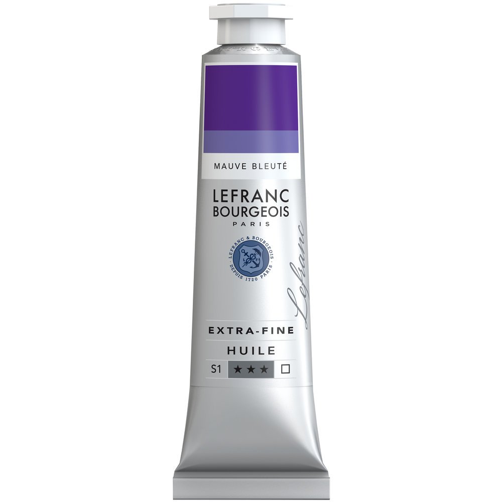 Lefranc Bourgeois 405074 extra feine Ölfarbe in Künstlerqualität aus hochwertigen Pigmenten, lebendige Farben, hohe Lichtechtheit, 40ml Tube - Malven Bläulich