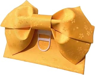 Courtieyeardceastea Kimono Obi Jacquard - Correa de cintura con lazo preatada, color amarillo