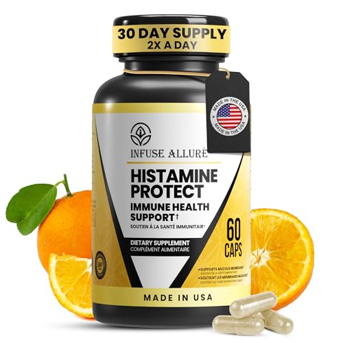 Image of Infuse Allurè - Premium Histamine Block Supplement - Advanced Diamine Oxidase DAO Enzyme for Food-Derived Histamine Intolerance - Made in USA 60 Capsules
