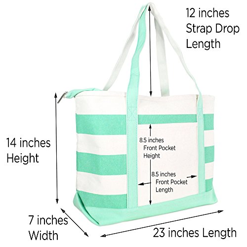 Bolso Tote DALIX Monogram Mint Green para Mujer miniatura 5