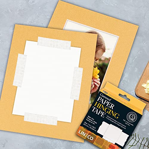 Lineco, Gummed Paper Hinging Tape, 1''X130 Feet. Water-Activated Acid-Free, Neutral Ph, 1 Pack #TOP3