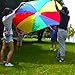 Allusweet 6ft Rainbow Parachute with Handles - Fun Parachute Toy for Kids & Gym Class