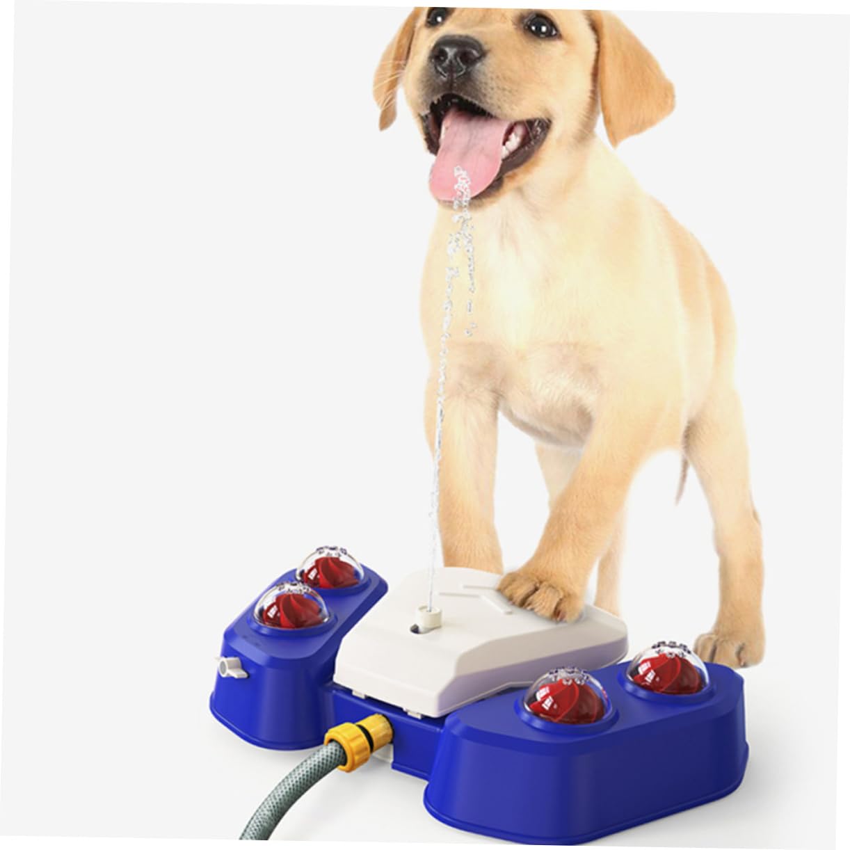 Kisangel Juguete Multifuncional para Baño De Perros y Bebedero Automático Dispositivo De Rociado Divertido para Mascotas para Duchas