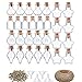 50 Stück Mini Glasflaschen Mit Korken, Klein Gläser Mini Bottle Set, Kleine Fläschchen Reagenzglas Gewürzgläser Glasbehälter Mit Korken Und Schnur Für Hochzeit Party Düfte Sand DIY Dekoration (Stil B)