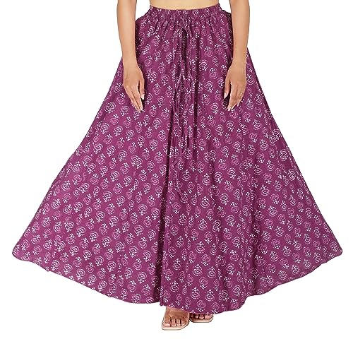 Image of Sttoffa Cotton Printed Women Wear Maxi Long Skirt 40 inch inch Full Length