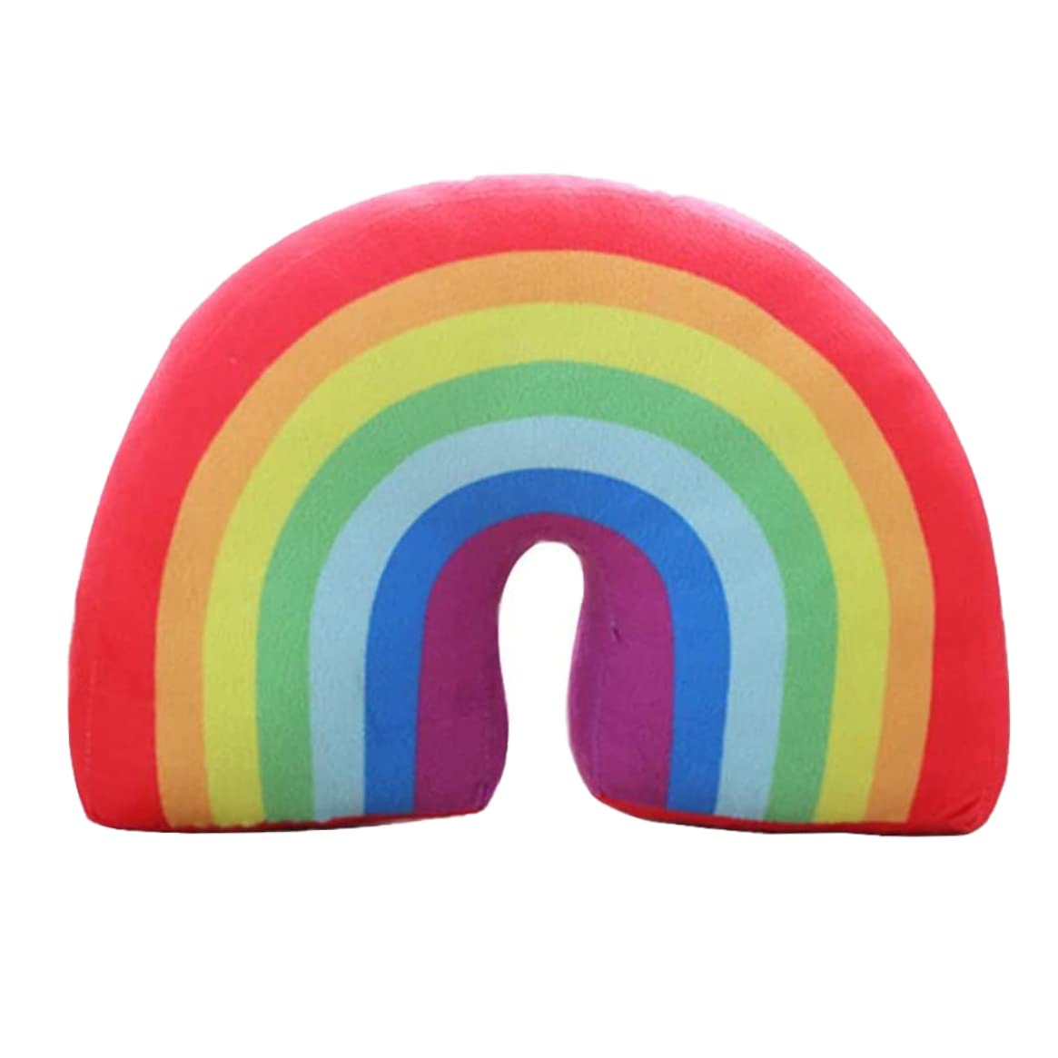 Whyzsjnclg Rainbow Throw Pillow, Rainbow Pillow for Girls 13.78inch Arch-shaped Decorative Throw Plush PP Cotton Stuffed Cushion for Sofa Chair Bed Red