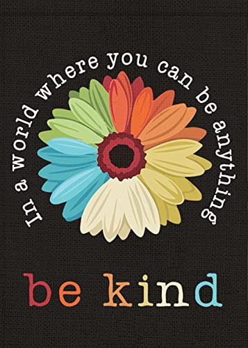 Swooflia In A World Where You Can Be Anything Garden Flag Be Kind Small Yard Flag For Outdoor Outside Decor Burlap Garden Banner 12X18 Inch Double Sided Hyq-262 #TOP1