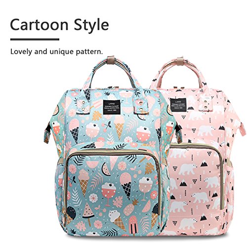 HaloVa Diaper Bag, Large Mommy Daddy Baby Travel Backpack - Thumbnail 2
