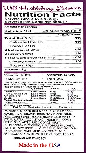 Shadow River Gourmet Wild Huckleberry Licorice Candy - Old Fashioned Classic Colorful Purple Candy Twists - 8 oz Bag - Pack of 8 - Thumbnail 2